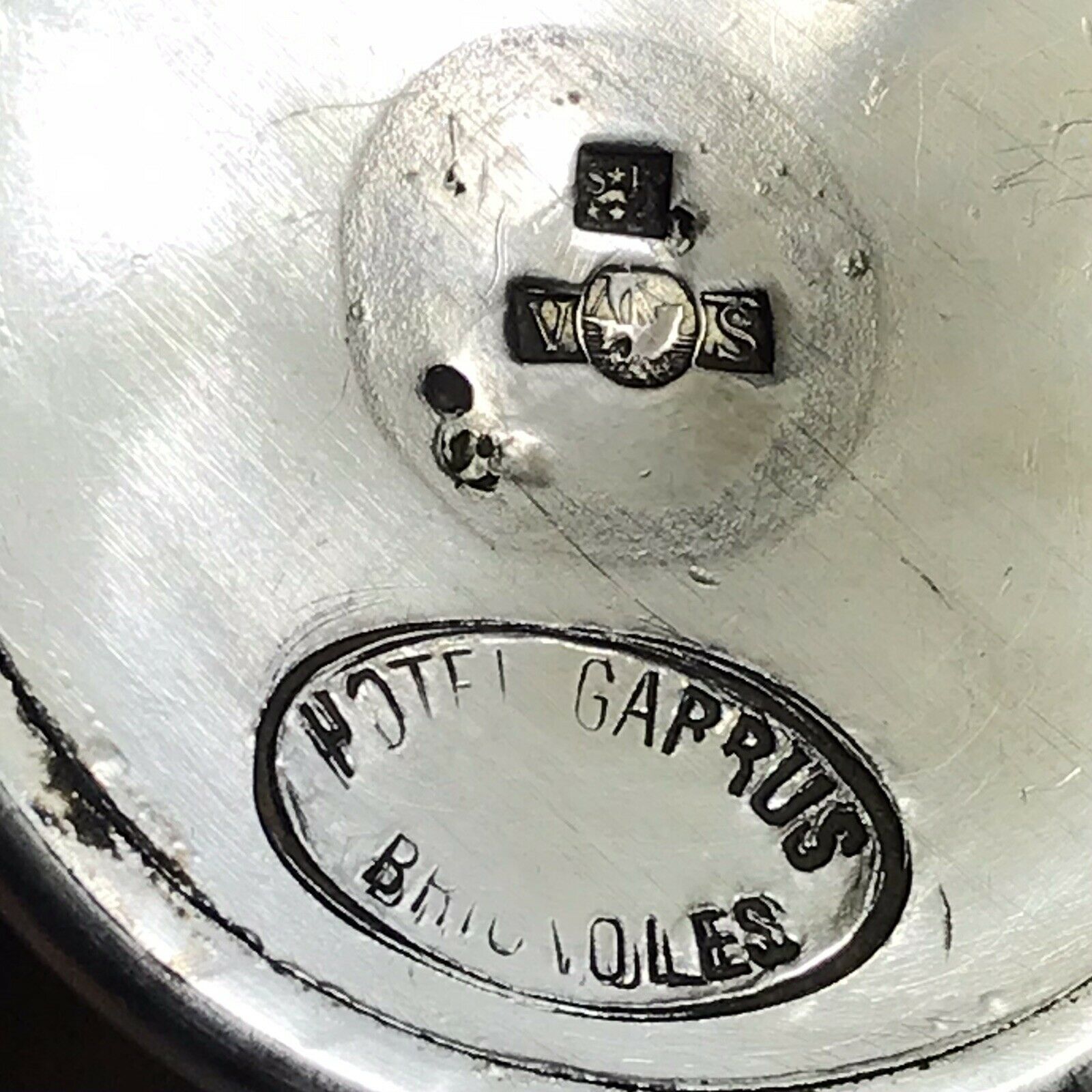 Victor saglier (1809-1894) pair of silver metal soliflore vase