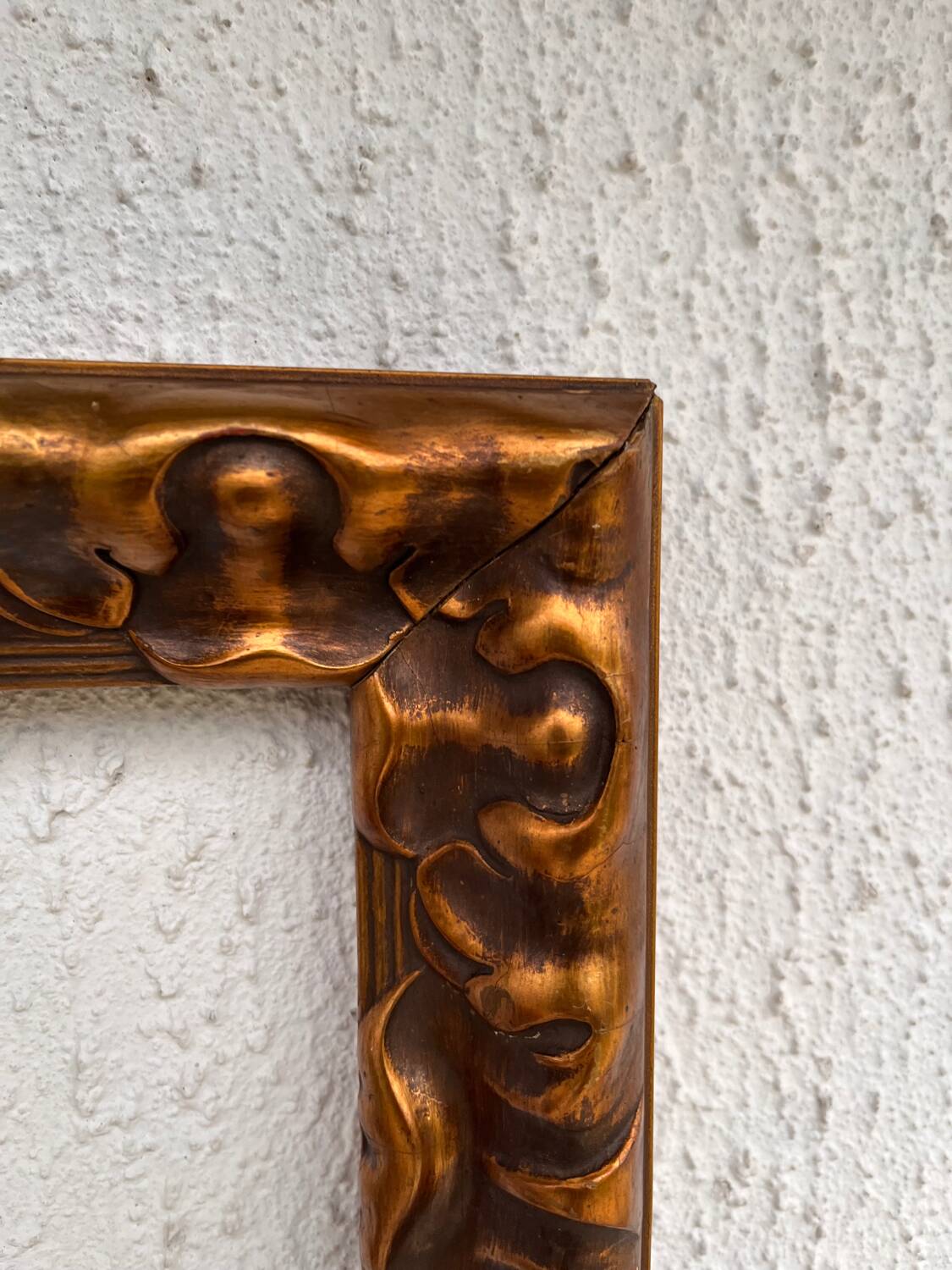 Gold colored wooden frame