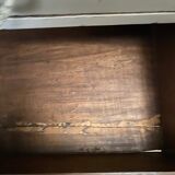 Patinated desk chest of drawers