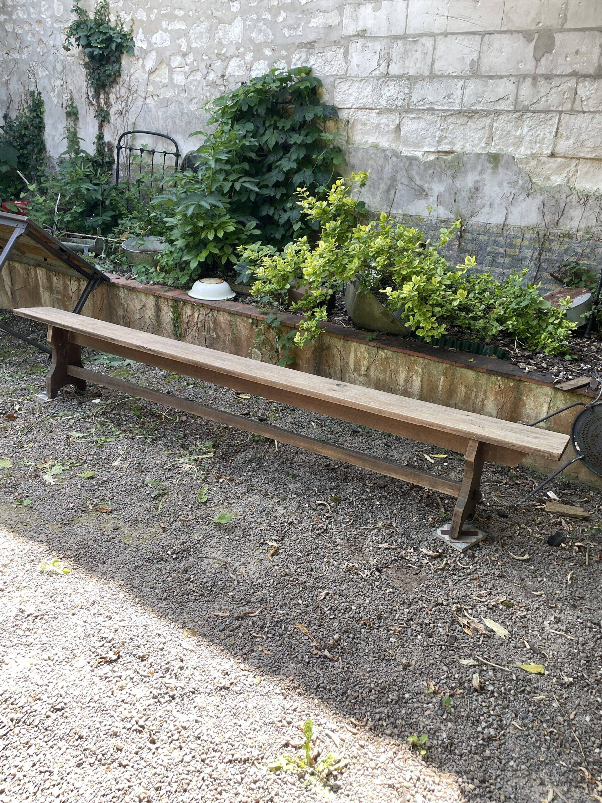 Banc en chêne massif 3m de longueur