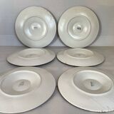 Six old Longchamps oyster plates