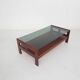 Mid-century coffee table with smoked glass, The Netherlands 1960's