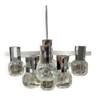Gaetano Sciolari 9-light chandelier, Italy, 1970s