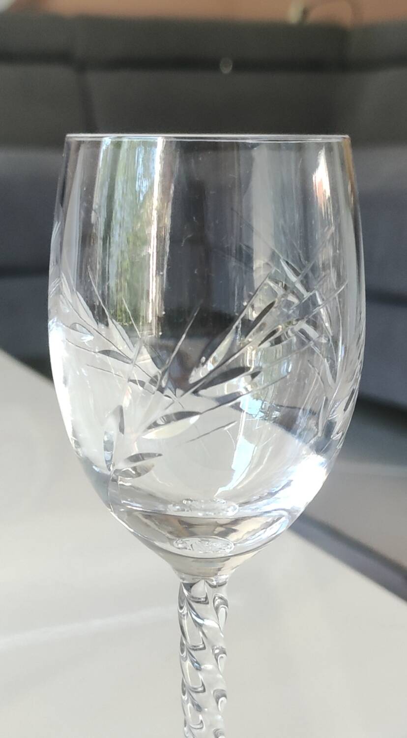 Lot of 5 x Small White Wine/Port Glasses Fleury Epi. Arques Crystal 12cl