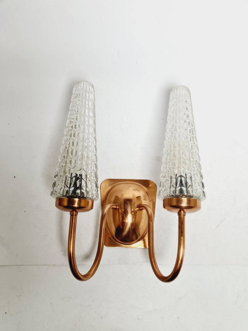 2-armed wall lamp from Elmet Zabrze, Poland, 1970s