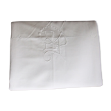 Old sheet linen curtain hanging