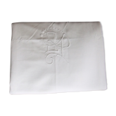 Old sheet linen curtain hanging