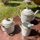 teapot, sugar bowl, cream jug, porcelain from Sologne, Larchevêque