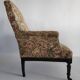 Napoleon III armchair in wood and floral patterned fabric
