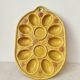Vintage egg plate in majolica - 1970s