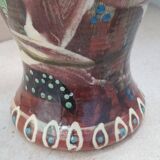 Large glazed mixed terracotta vase