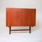Vintage teak desk: double sided
