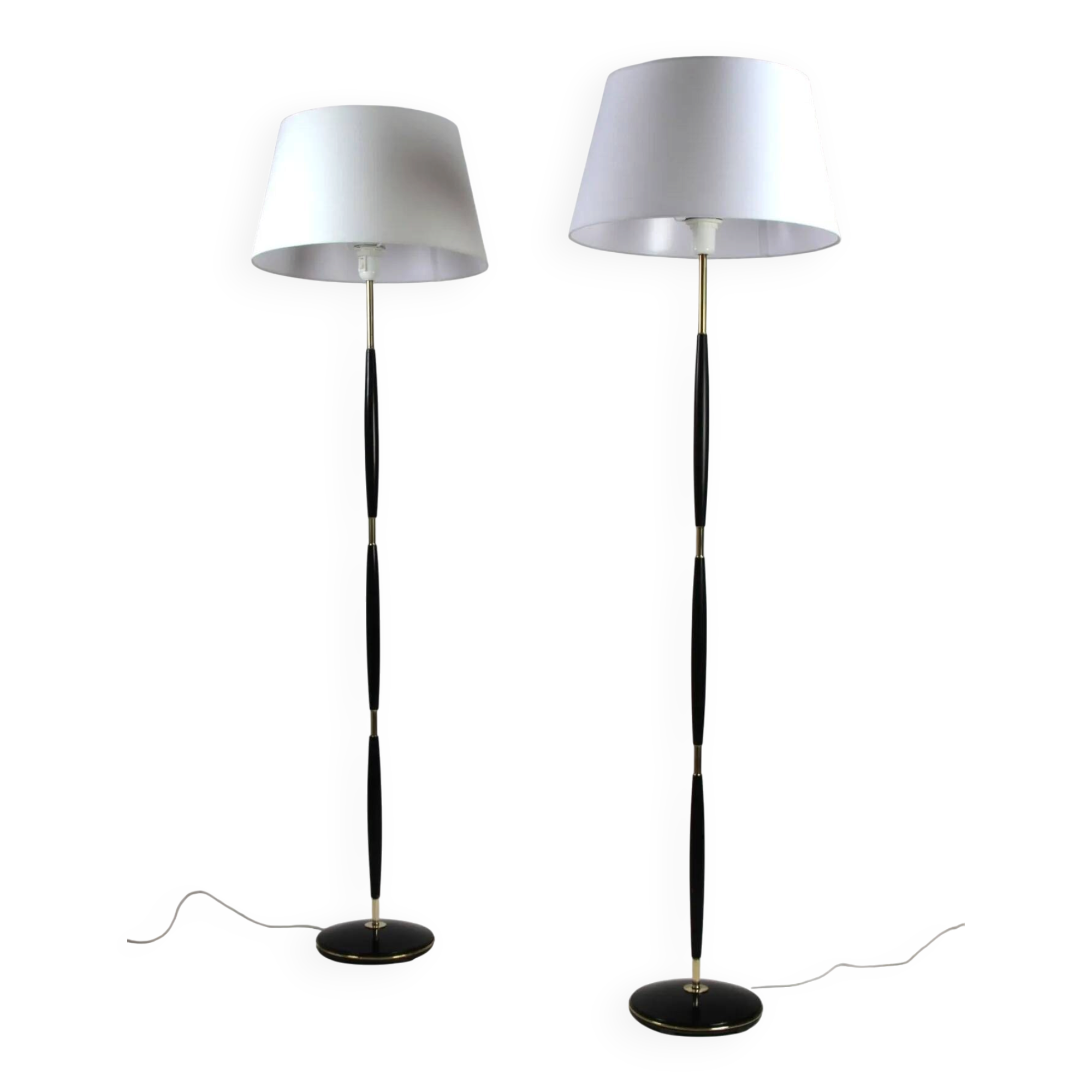 Pair of Model 163 Floor Lamps by Eskilstuna Elektrofabriks Aktiebolag – Sweden, late 1950s