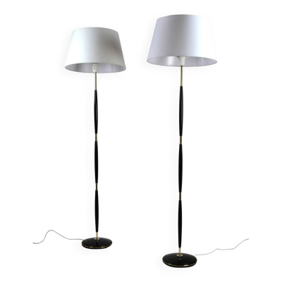 Paire de lampadaires modèle 163 par Eskilstuna Elektrofabriks Aktiebolag – Suède, fin des années 1950