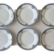 6 antique dessert plates in Saint-Amand earthenware (Nord)