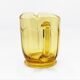Petit pichet en verre jaune ambré de style art déco