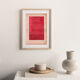 Painting and collage on antique paper - M699 - Indian pink - signed eawy