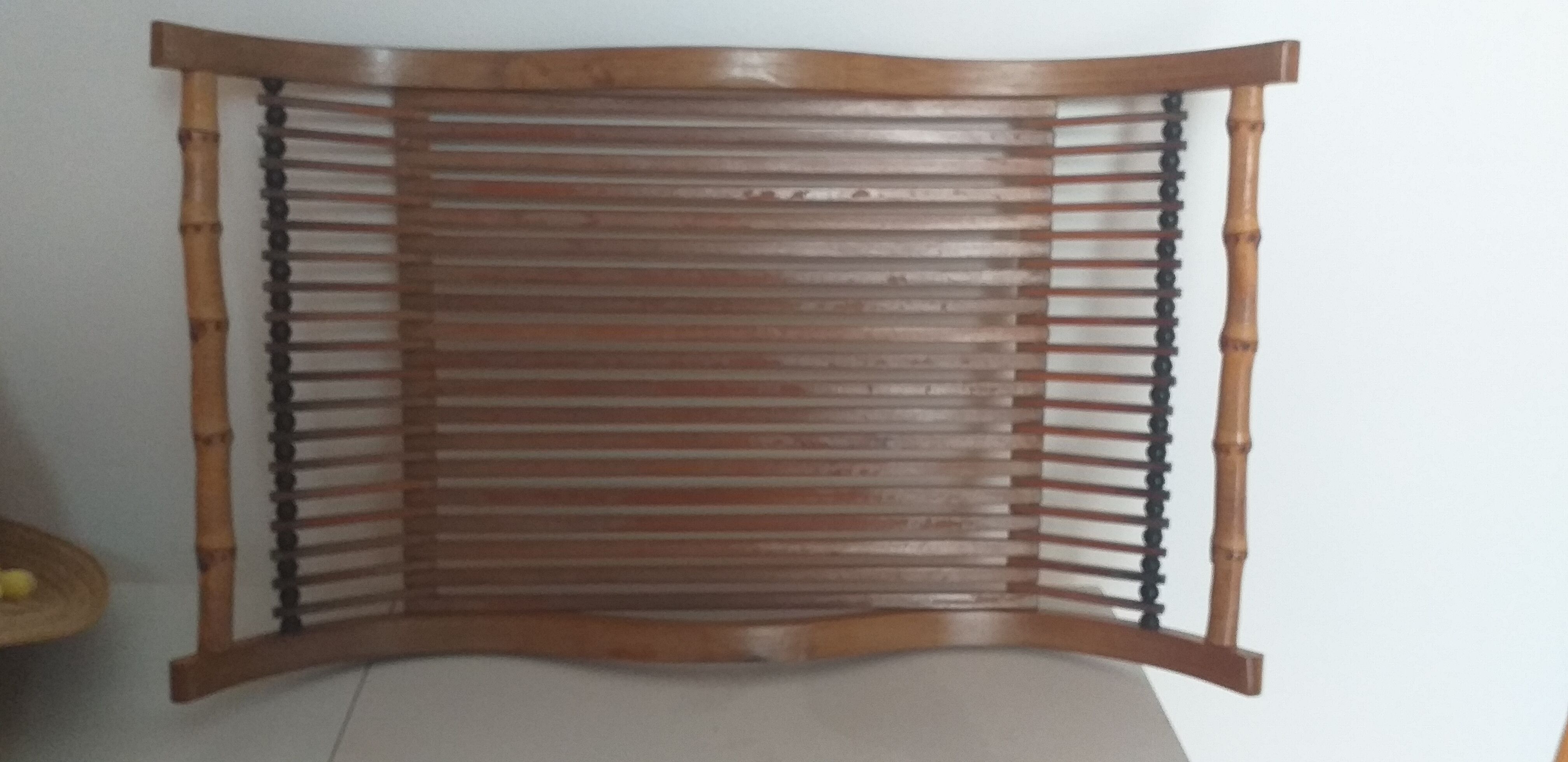 Wooden and bamboo tray