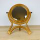 Rattan mirror on foot to pose vintage dressing table 60s