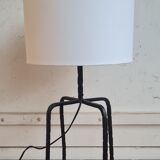 Brutalist wrought iron lamp