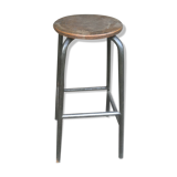 Metal and wood workshop top stool