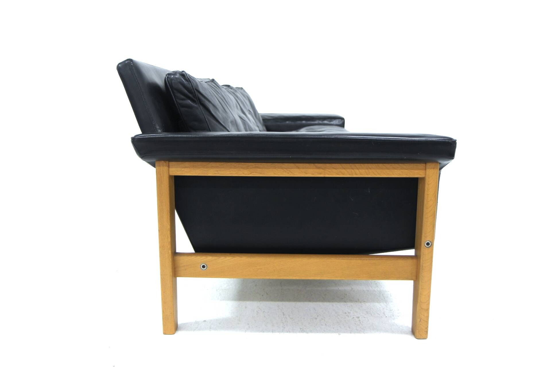 Scandinavian 3-seater leather sofa, Ulferts, Sweden, 1960