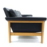 Scandinavian 3-seater leather sofa, Ulferts, Sweden, 1960