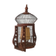 Antique wooden birdcage table lamp light bird home vintage