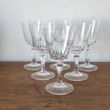 Set of retro vintage stemmed glass