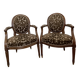 Paire de Fauteuils Médaillon d'époque Louis XVI