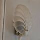 Shell-shaped frosted glass applique, Swedish Modern 1950s