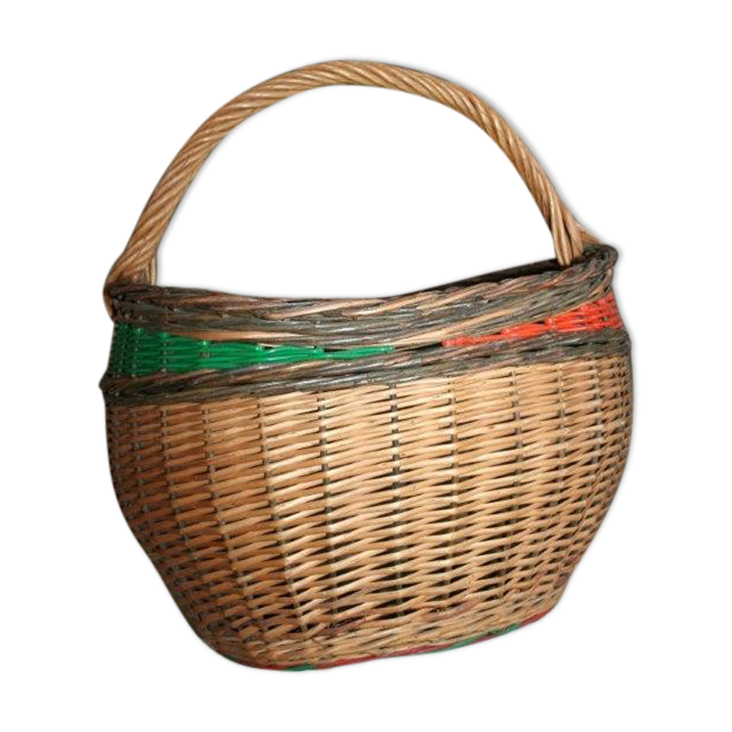 Basket wicker and scoubidou