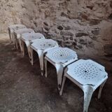 Set of 6 French industrial stools by Multipl’s – 1930s