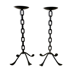 paire chandelier brutaliste