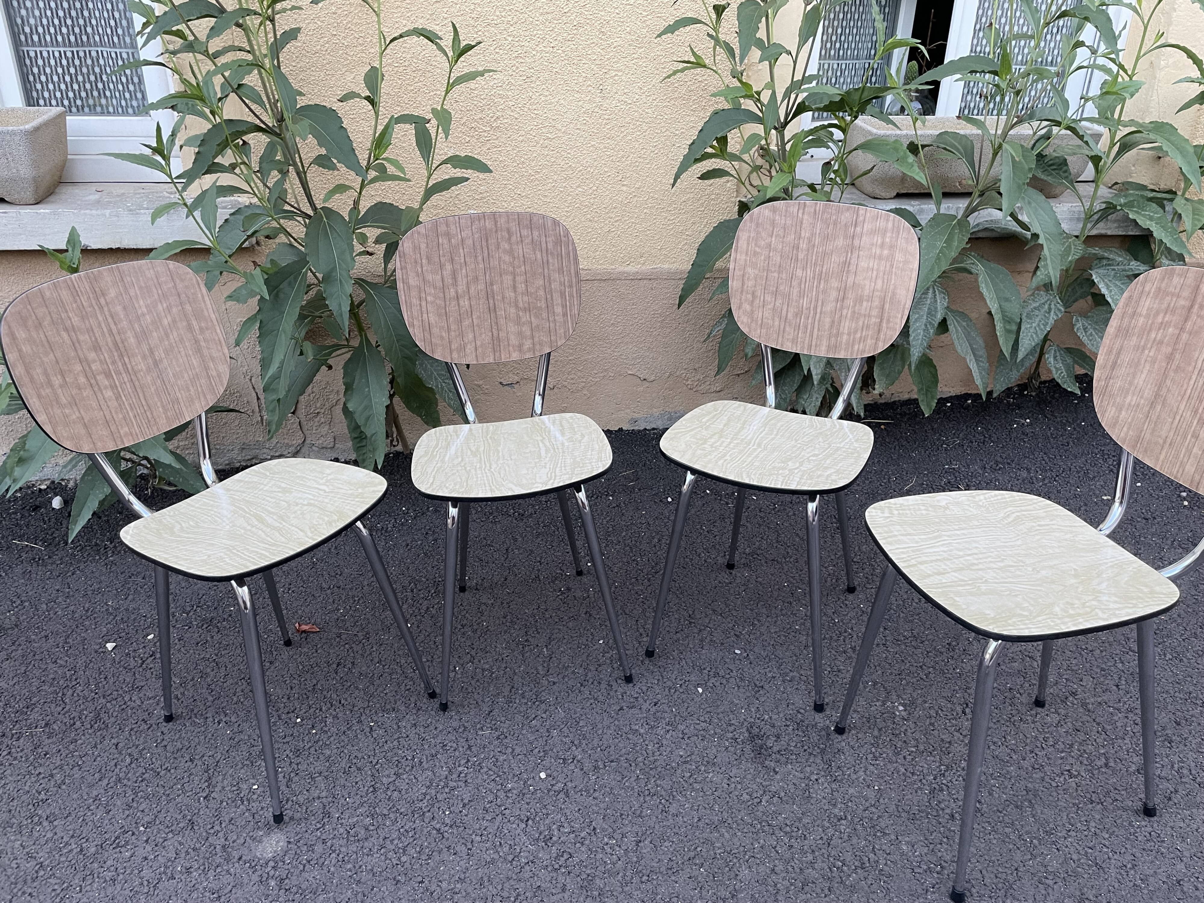 Two-tone formica chairs