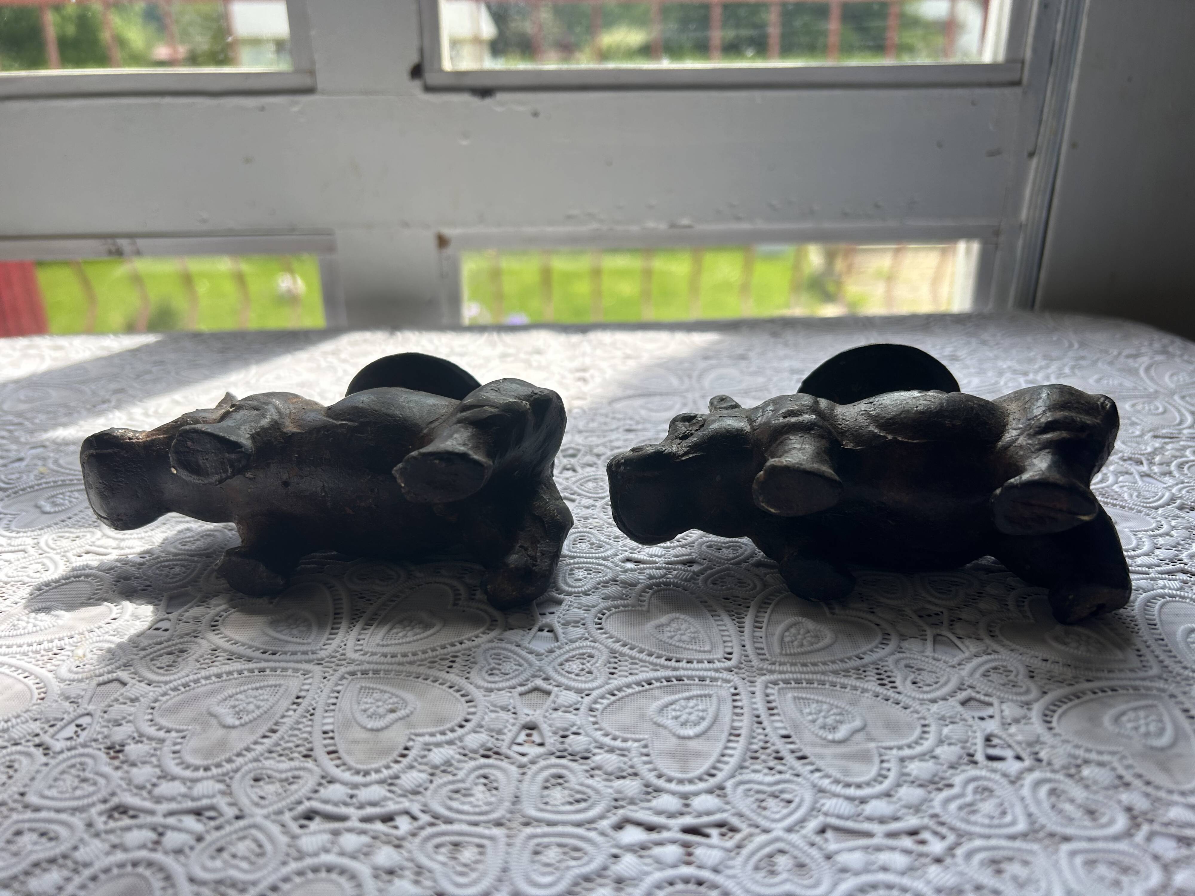 Pair of candle holders