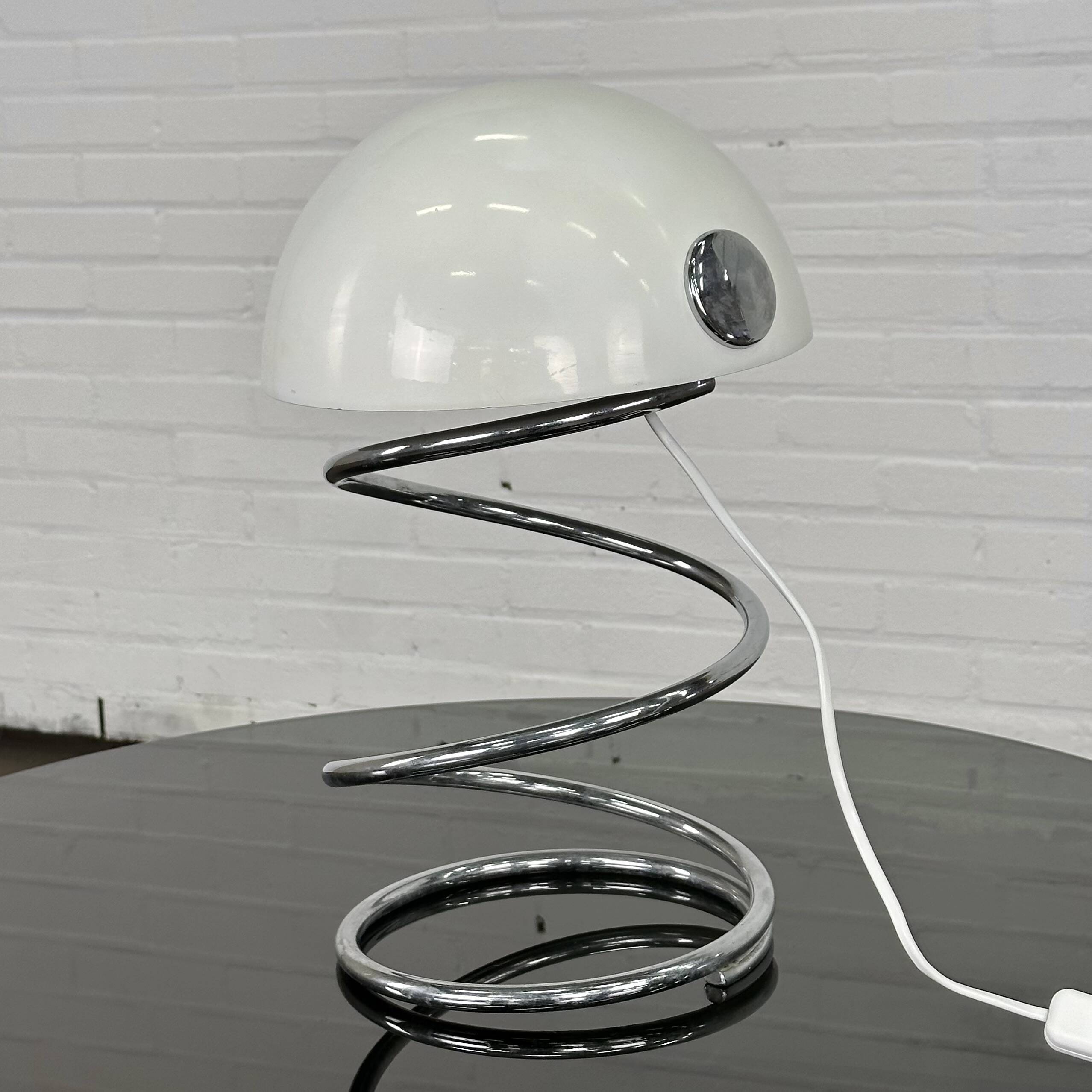 Lampe de table spirale Space Age, Italie milieu XXème
