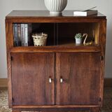 Low cabinet with compass feet, vintage oak