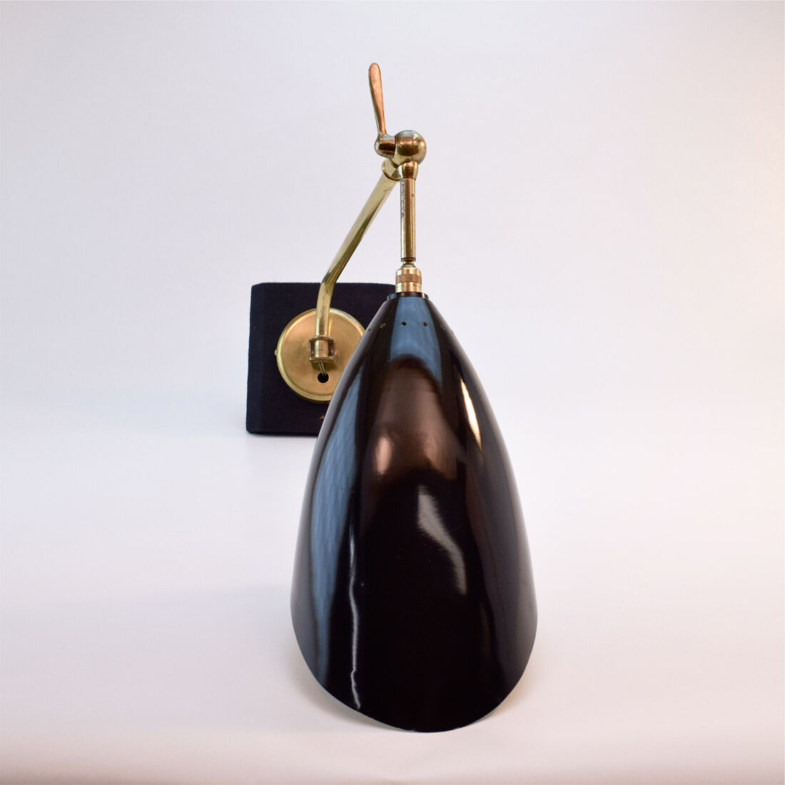 Large pair of vintage Italian wall light brass 1960 certified original edition, no copy