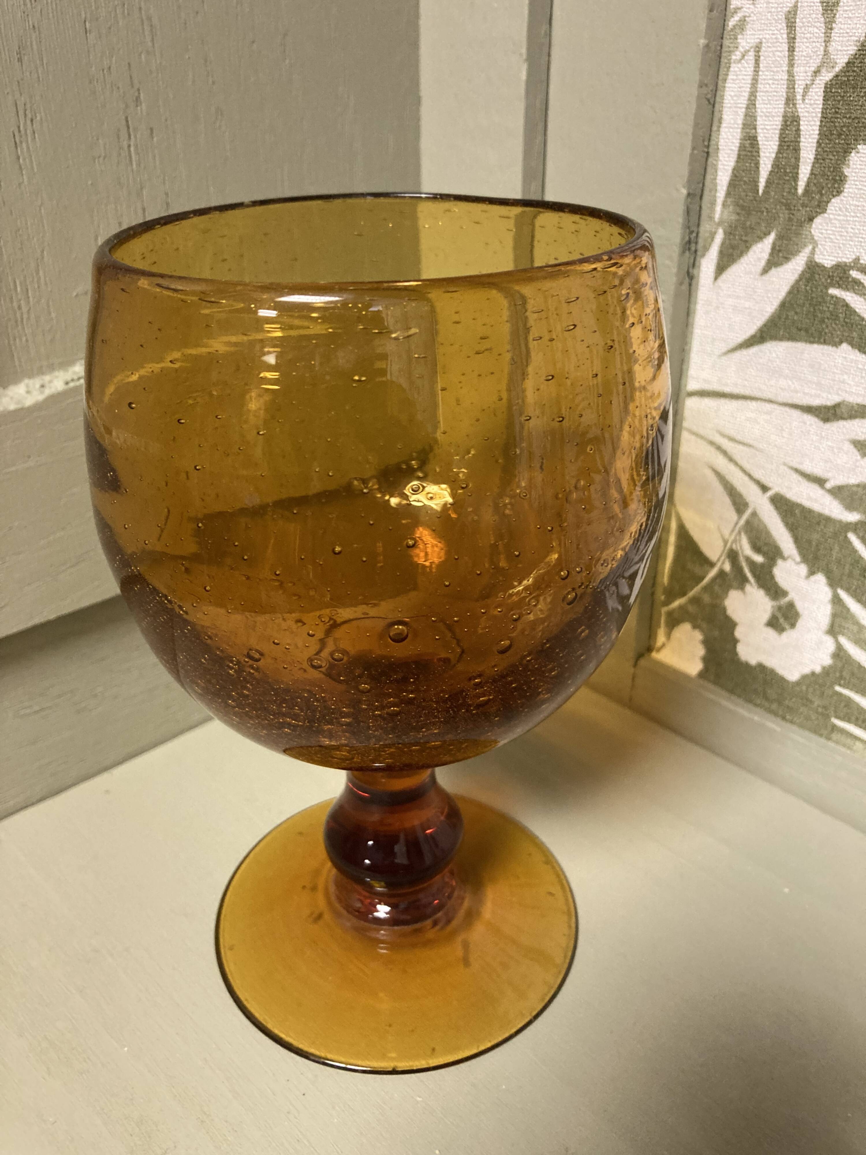 Large vintage bubble glass