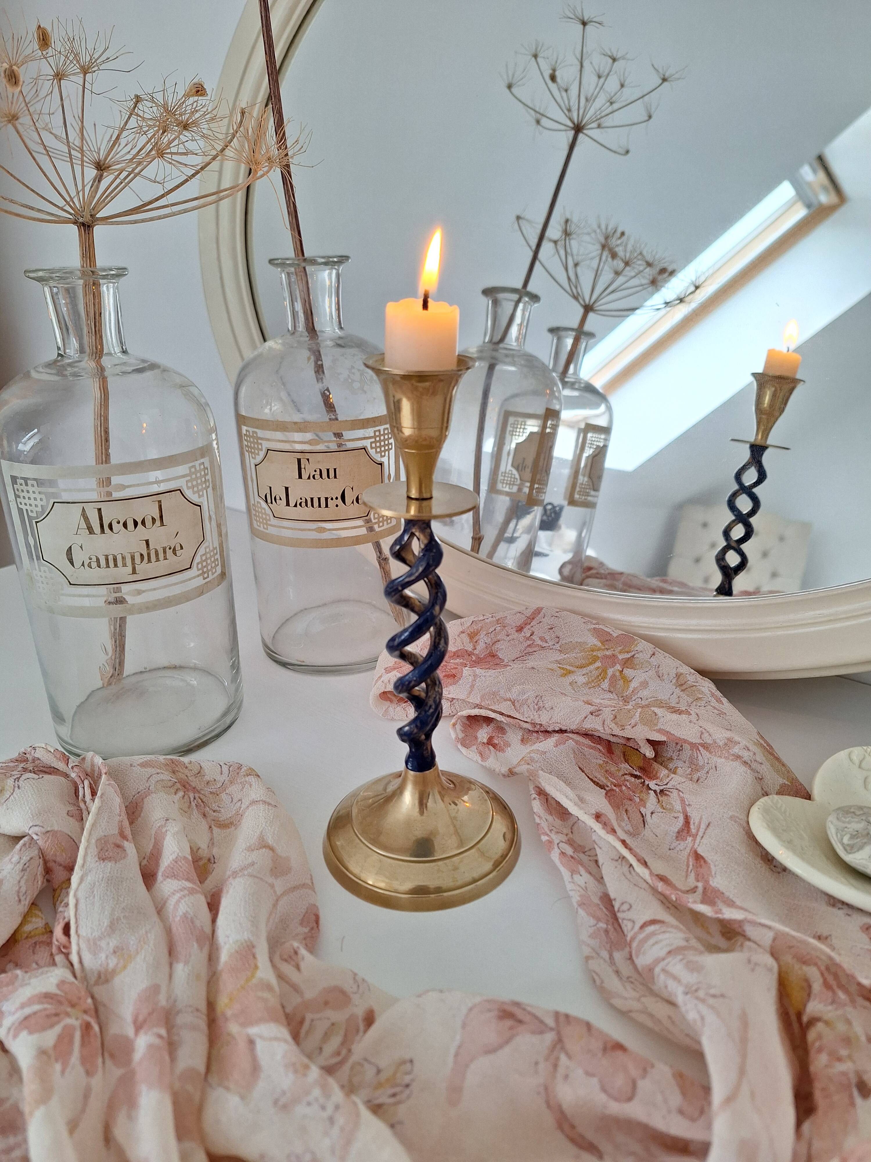 Bougeoir vintage en laiton