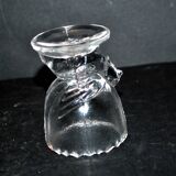 Vintage Portieux Molded Glass Chicken Egg Cup Easter Hen