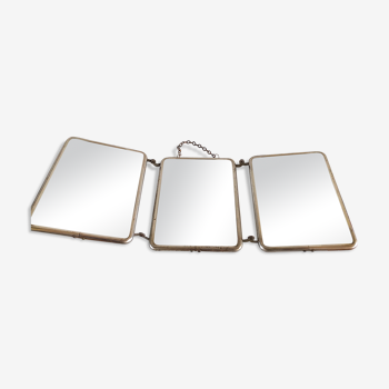 Miroir triptyque de Barbier Mirclair design années 60