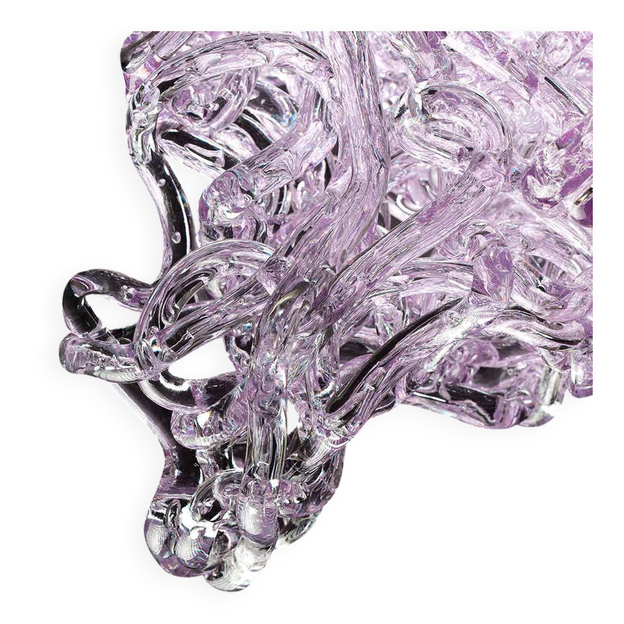 Pink Resin Chandelier Mod Supernova by Jacopo Foggini