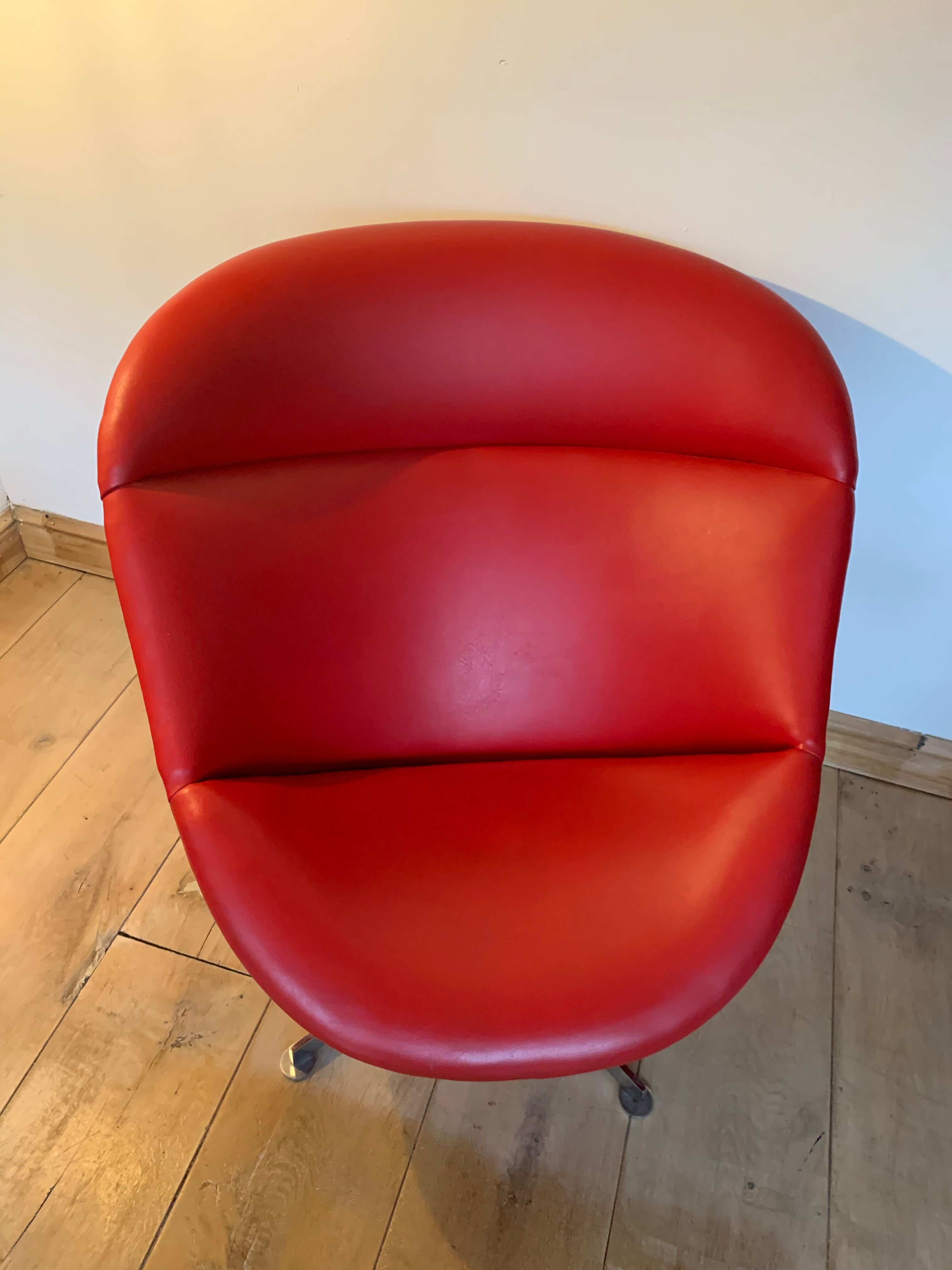 Fauteuil Egg vintage Rohé Noordwolde, années 1960