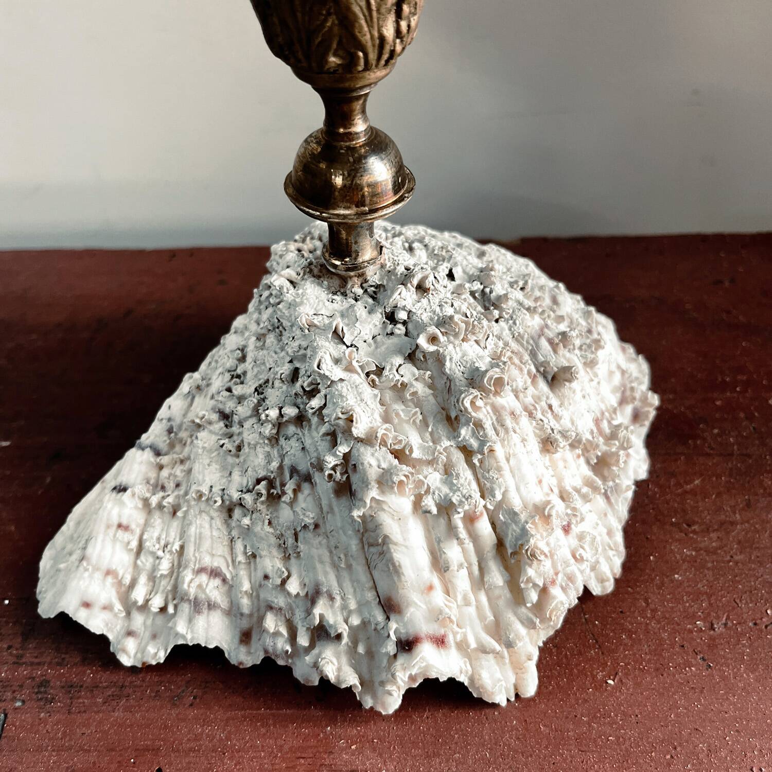 Shell-shaped dish or soap holder.