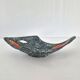Vintage 1960s fruit bowl, ceramic Fat Lava, signed Vallauris.