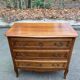 Vintage solid oak Louis XV commode from the 19th century.