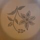 Stoneware salad bowl with floral decoration. 1970s