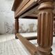Solid walnut farmhouse castle table 1900 XXL